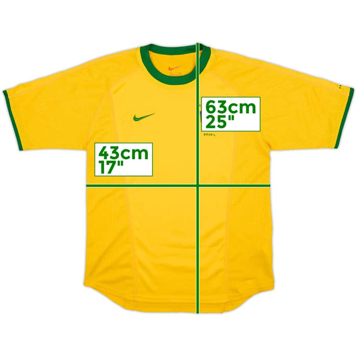 2000-02 Brazil Home Shirt - 8/10 - (L.Boys)