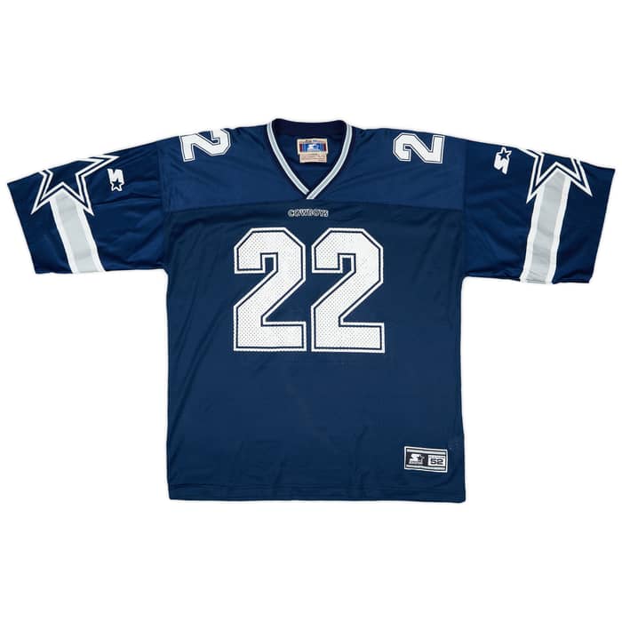 1996-98 Dallas Cowboys Smith #22 Starter Home Jersey - 7/10 - (XL)