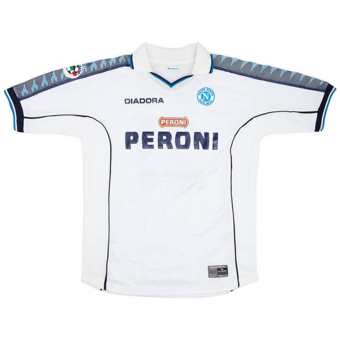 2000-01 Napoli Match Issue Away Shirt Troise #21