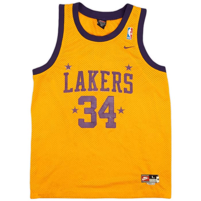 1957-58 Minnesota Lakers O'Neal #34 Nike Rewind Swingman Jersey - 6/10 - (L.Boys)