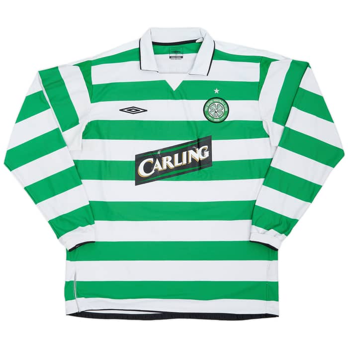 2004-05 Celtic Home L/S Shirt Lambert #14 - 6/10 - (XL)