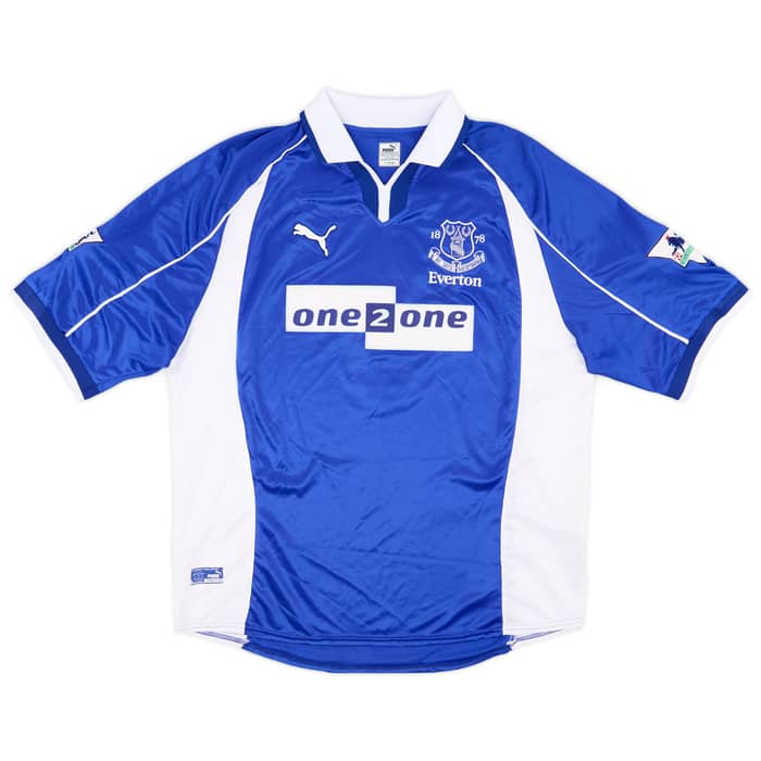 2001-02 Everton Match Issue Home Shirt Pistone #3
