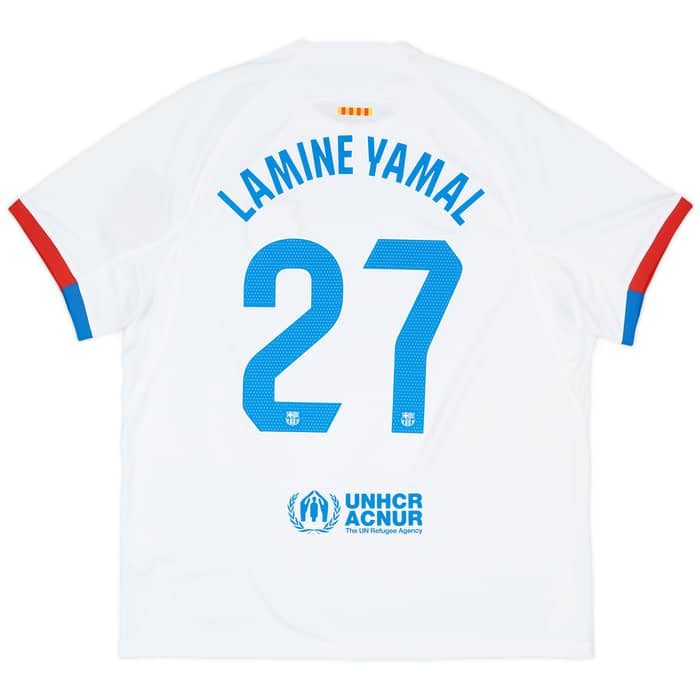 2023-24 Barcelona Away Shirt Lamine Yamal #27
