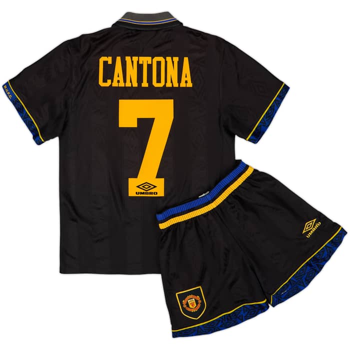 1993-95 Manchester United Away Shirt & Shorts Cantona #7 - 8/10 - (S)