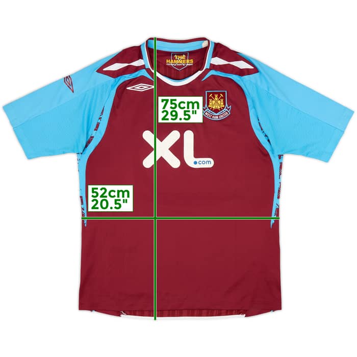2007-08 West Ham Home Shirt Noble #16 - 7/10 - (L)