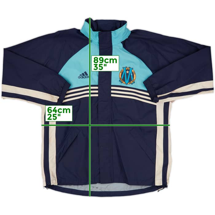 1999-00 Olympique Marseille adidas Hooded Rain Jacket - 8/10 - (L)