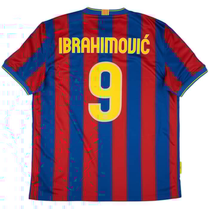 2009-10 Barcelona Home Shirt Ibrahimovic #9 (XL)