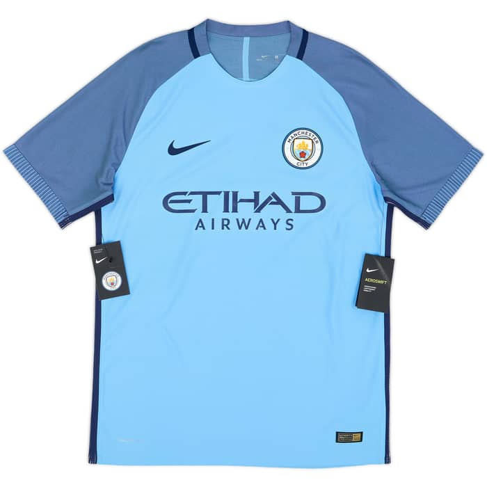 2016-17 Manchester City Authentic Home Shirt Kompany #4 (L)