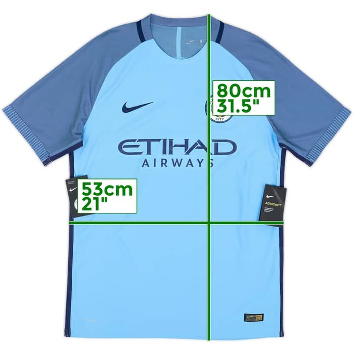2016-17 Manchester City Authentic Home Shirt Kompany #4 (L)