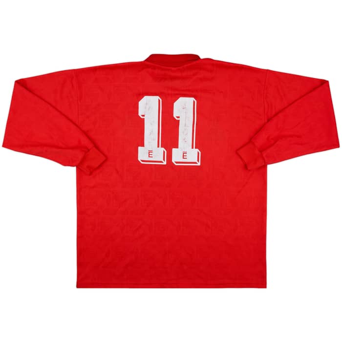 1996-98 Accrington Stanley Match Issue Home L/S Shirt #11