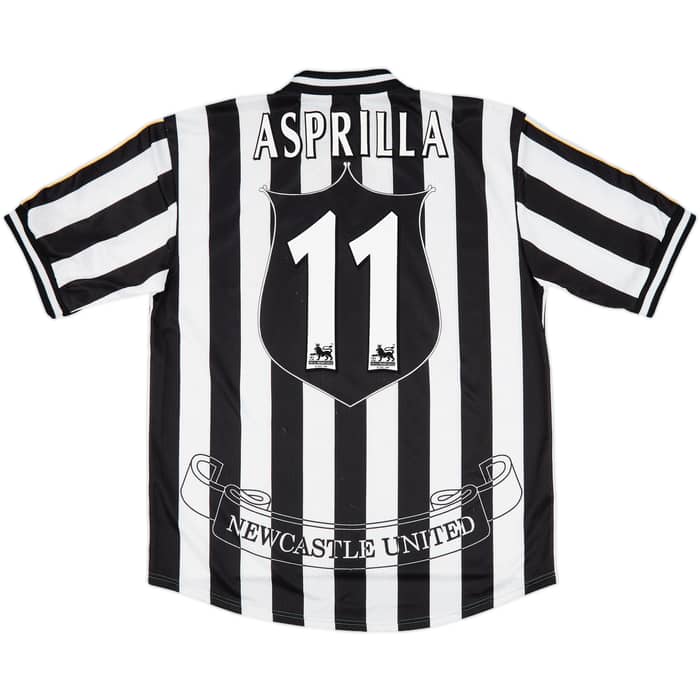1997-99 Newcastle Home Shirt Asprilla #11 - 7/10 - (XL)