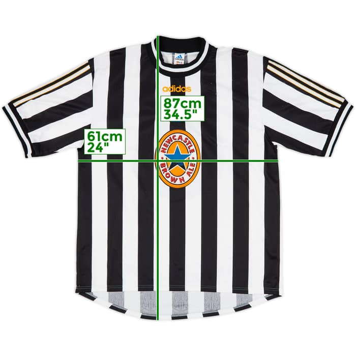 1997-99 Newcastle Home Shirt Asprilla #11 - 7/10 - (XL)