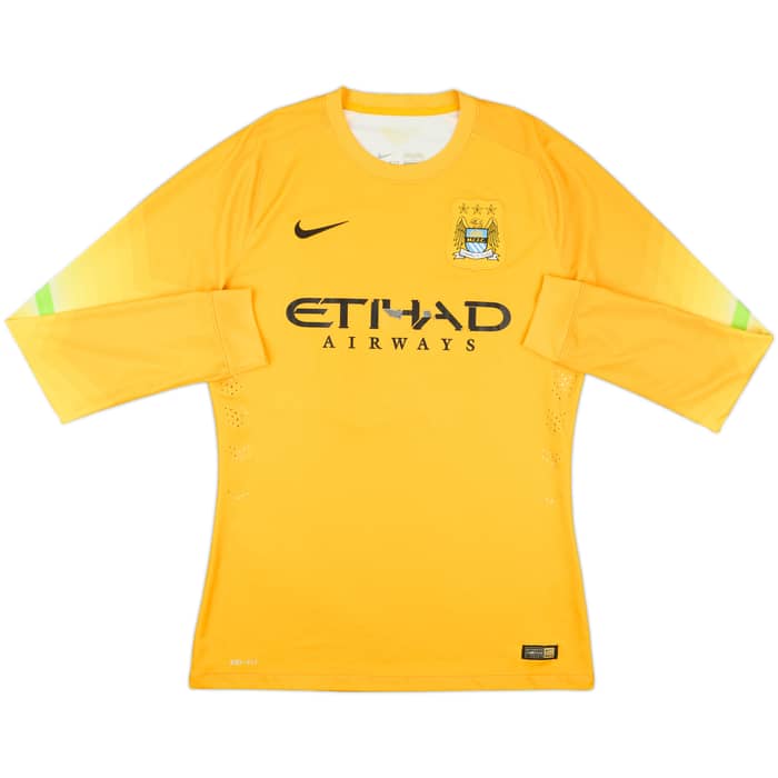 2014-15 Manchester City Match Issue GK Shirt #13