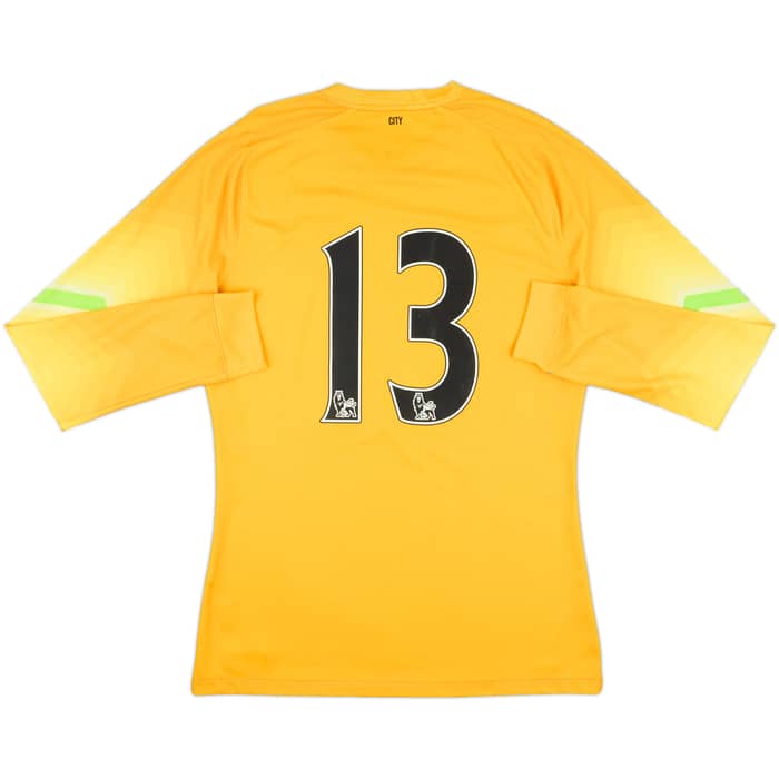2014-15 Manchester City Match Issue GK Shirt #13
