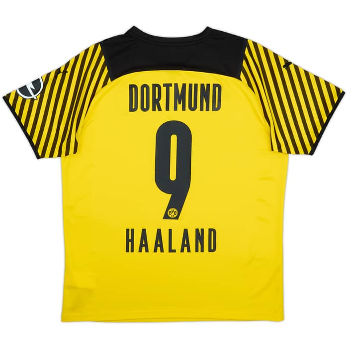 2021-22 Borussia Dortmund Home Shirt Haaland #9 - 9/10 - (L)