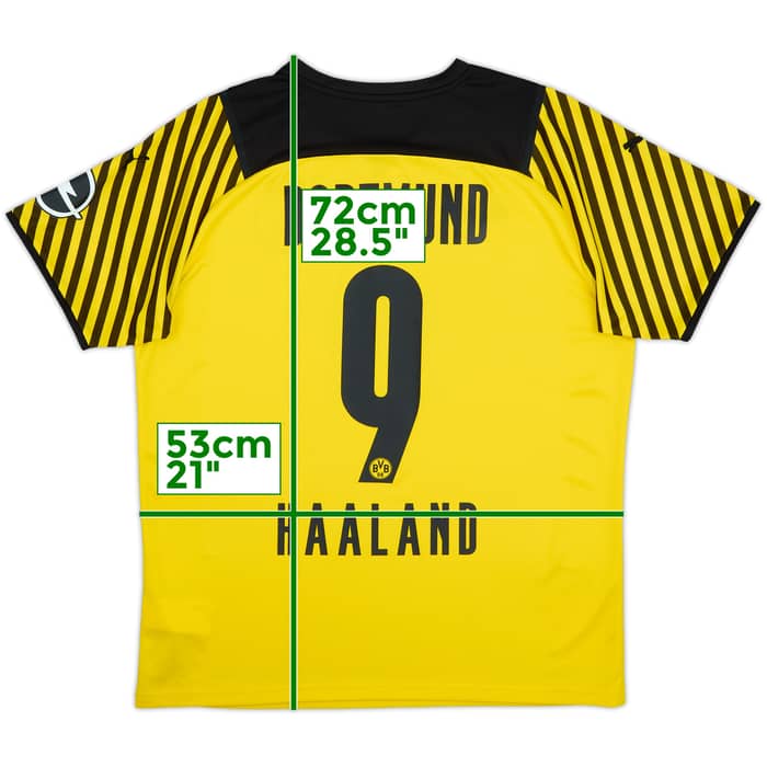 2021-22 Borussia Dortmund Home Shirt Haaland #9 - 9/10 - (L)