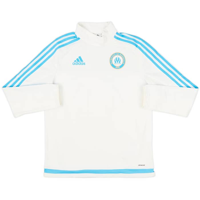 2015-16 Olympique Marseille adidas 1/4 Zip Drill Top - 8/10 - (L.Boys)