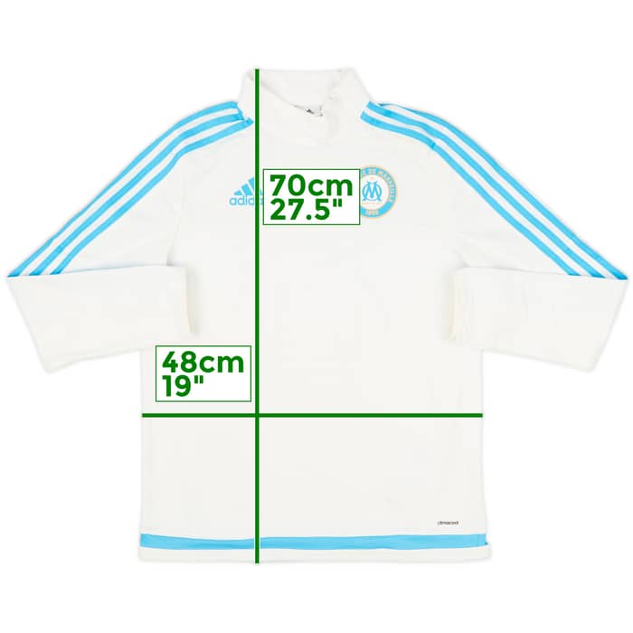 2015-16 Olympique Marseille adidas 1/4 Zip Drill Top - 8/10 - (L.Boys)