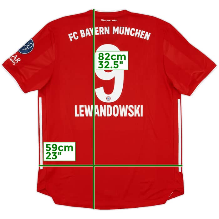 2020-21 Bayern Munich Authentic Home Shirt Lewandowski #9 - 10/10 - (XL)
