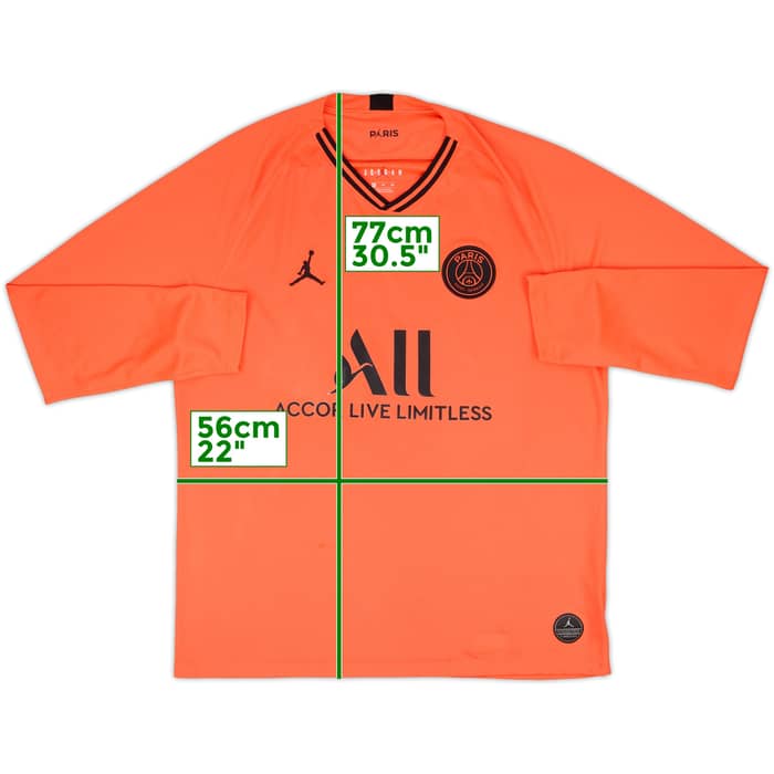 2019-20 Paris Saint-Germain Away L/S Shirt Mbappe #7 - 6/10 - (XL)