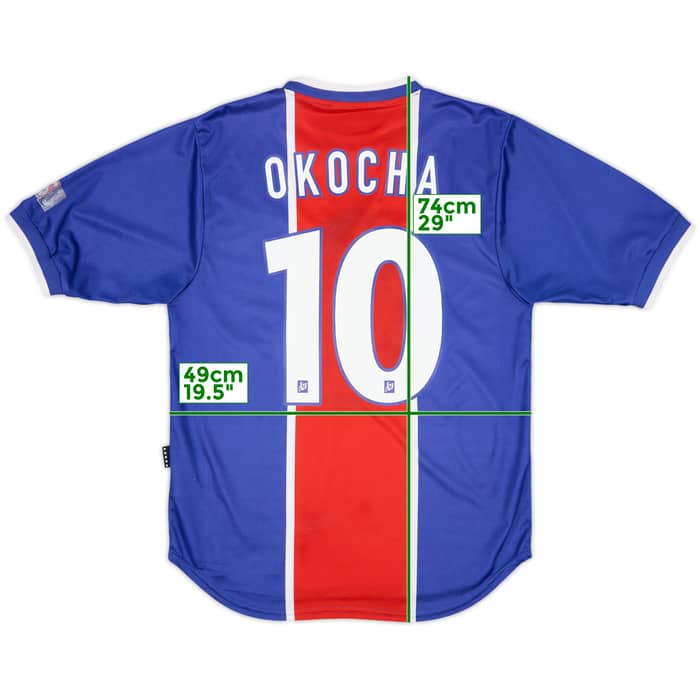 1999-00 Paris Saint-Germain Home Shirt Okocha #10 - 7/10 - (S)