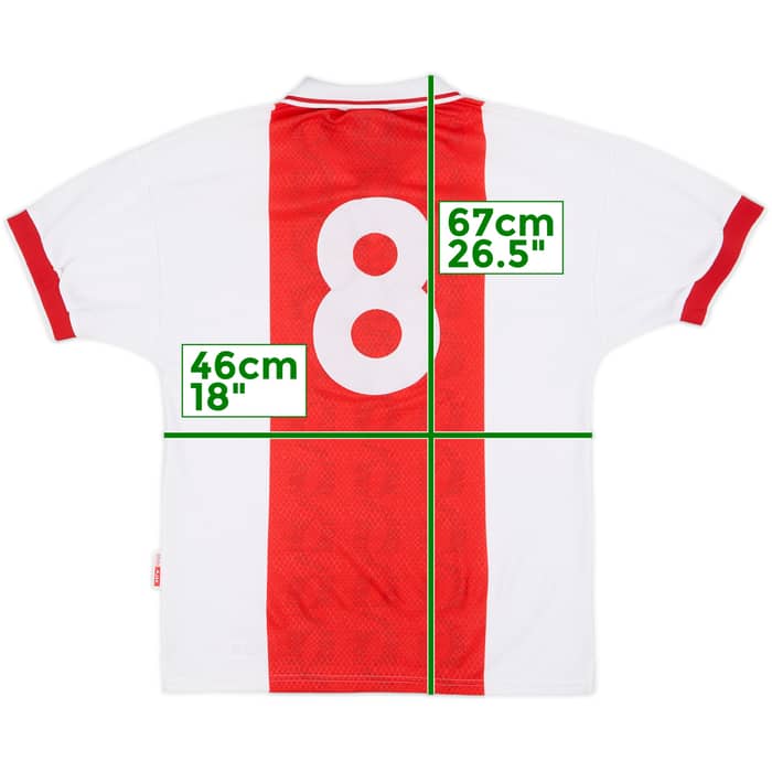 1998-99 Ajax Home Shirt #8 - 7/10 - (M)