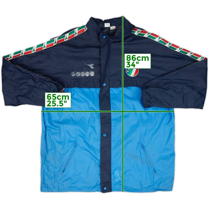 1990 Italy Diadora Hooded Rain Jacket - 5/10 - (XXL)