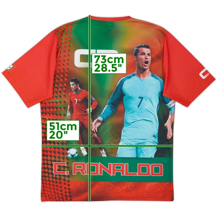 2016 Cristiano Ronaldo Graphic Fan Shirt - 10/10 - (XXL)