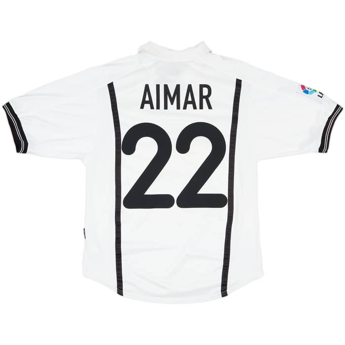 2000-01 Valencia Home Shirt Aimar #22 - 6/10 - (M)