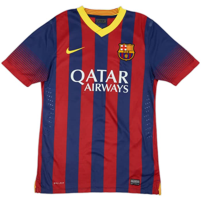 2013-14 Barcelona Player Issue Home Shirt Messi #10 - 6/10 - (M)