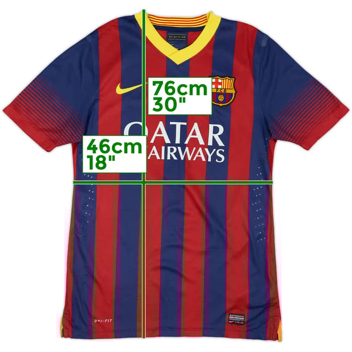 2013-14 Barcelona Player Issue Home Shirt Messi #10 - 6/10 - (M)