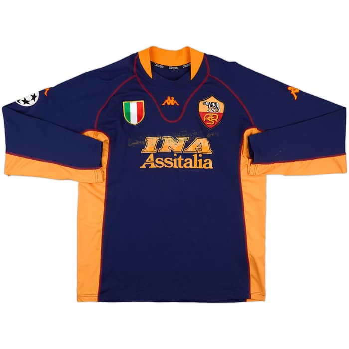 2001-02 Roma Player Issue Champions League GK Shirt Cejas #22