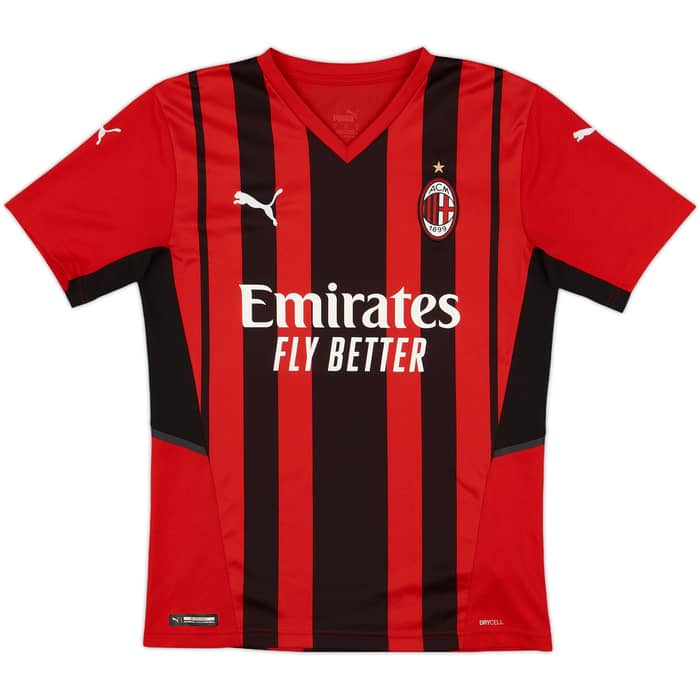 2021-22 AC Milan Home Shirt R.Leao #17 - 9/10 - (S)