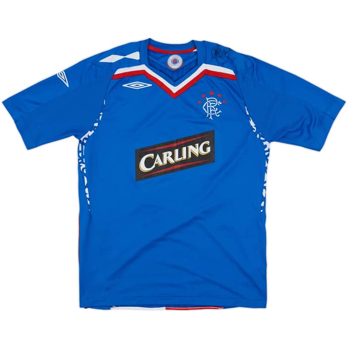 2007-08 Rangers Home Shirt Hutton #2 - 5/10 - (M)