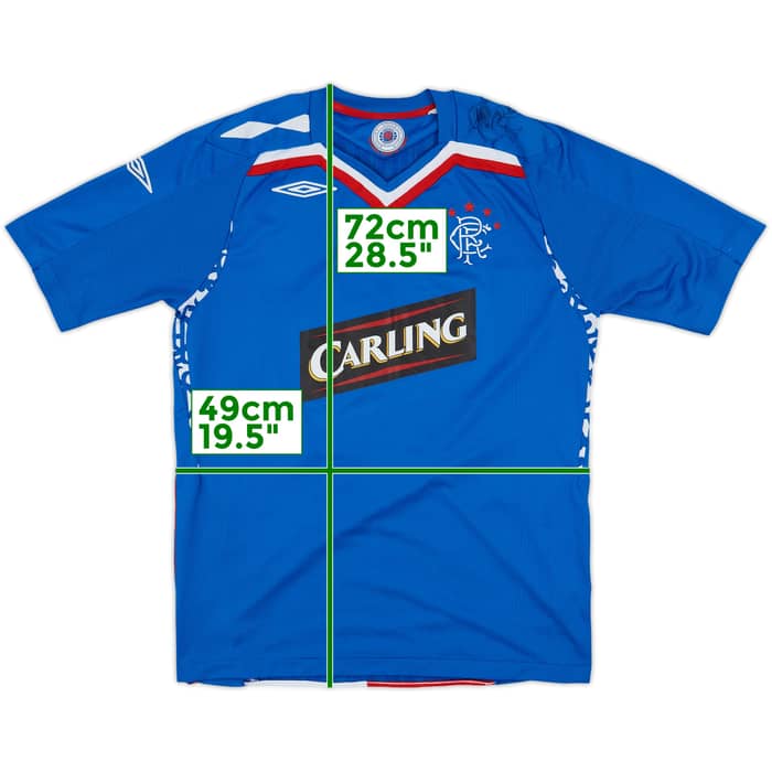 2007-08 Rangers Home Shirt Hutton #2 - 5/10 - (M)