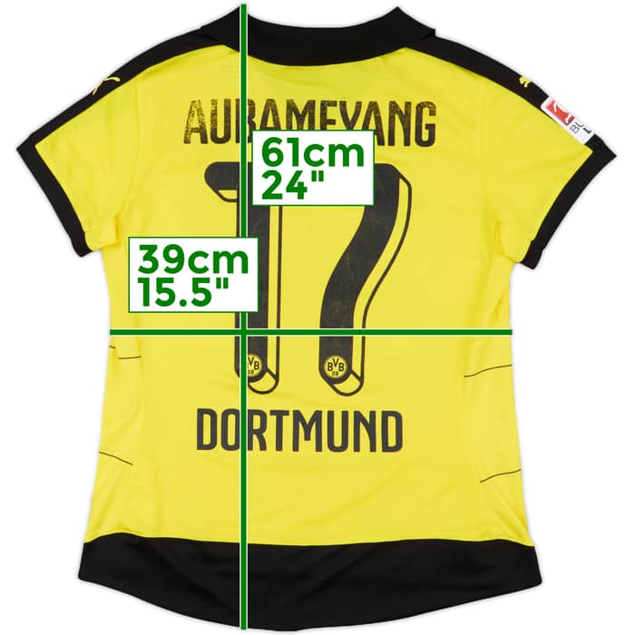 2015-16 Borussia Dortmund Home Shirt Aubameyang #17 - 5/10 - (Women's M)