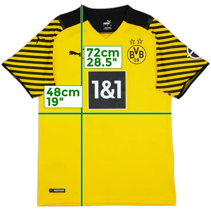 2021-22 Borussia Dortmund Home Shirt Haaland #9 - 8/10 - (S)