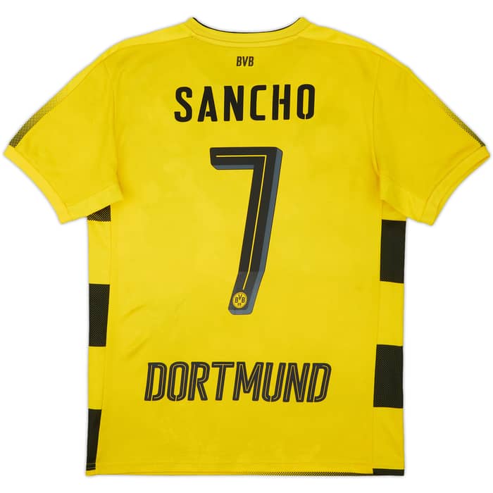 2017-18 Borussia Dortmund Home Shirt Sancho #7 - 6/10 - (S)