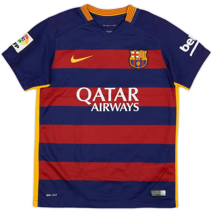 2015-16 Barcelona Home Shirt Messi #10 - 8/10 - (M.Boys)