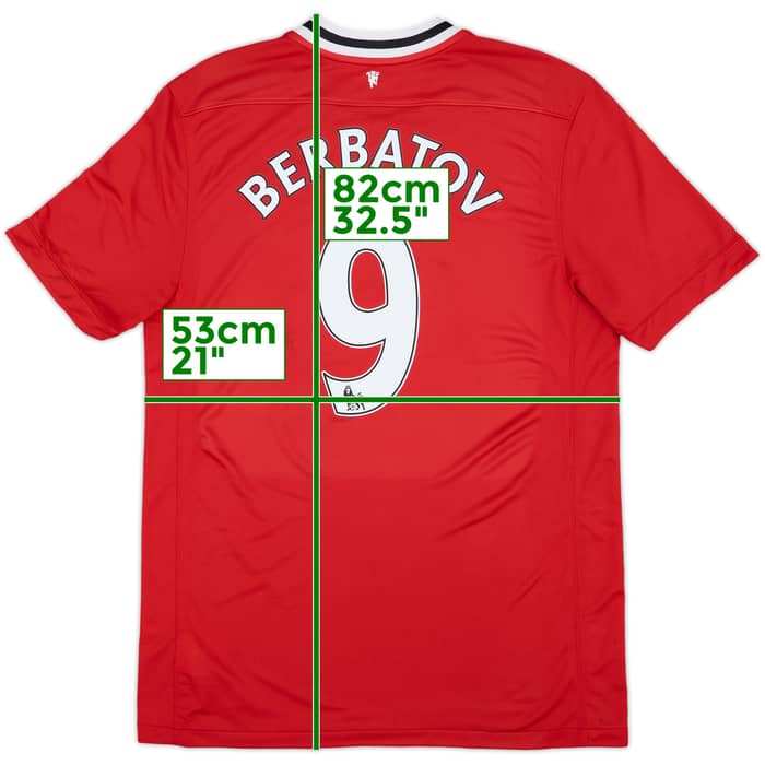 2011-12 Manchester United Home Shirt Berbatov #9 - 6/10 - (L)