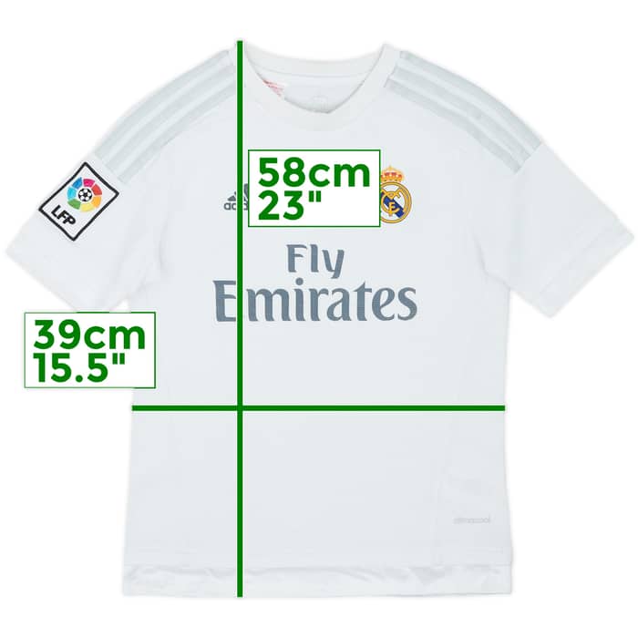 2015-16 Real Madrid Home Shirt - 7/10 - (M.Boys)