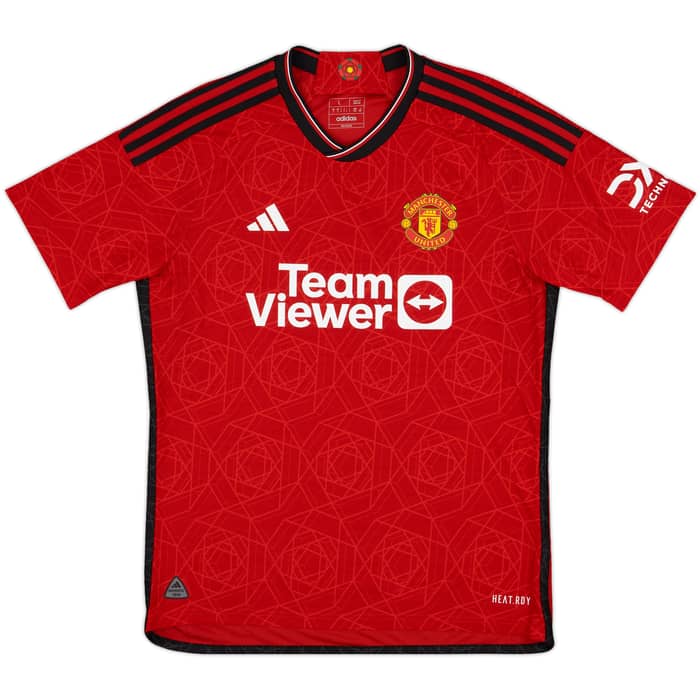 2023-24 Manchester United Authentic Home Shirt Mainoo #37 - 10/10 - (L)