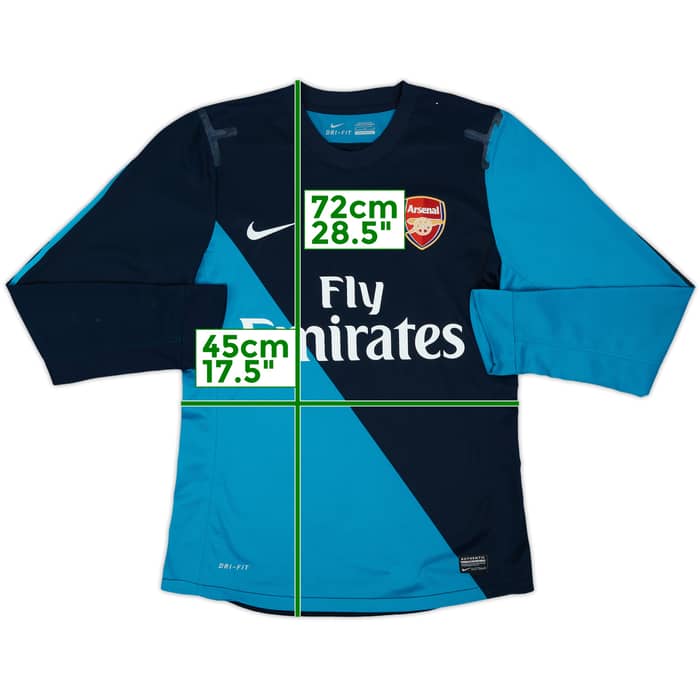 2011-12 Arsenal Prototype Player Issue Away L/S Shirt - 6/10 - (M)