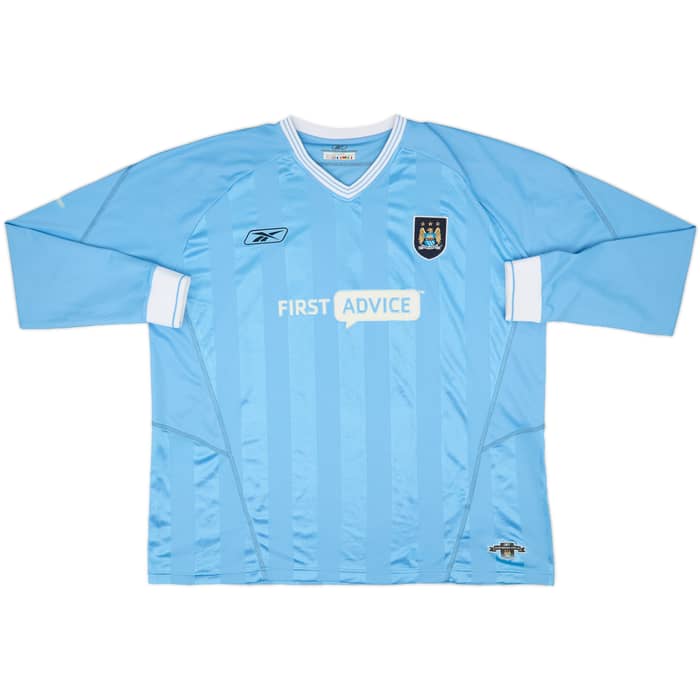 2003-04 Manchester City Home L/S Shirt Anelka #39 - 8/10 - (XXL)