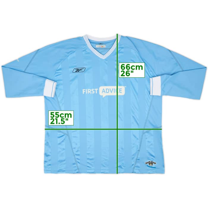 2003-04 Manchester City Home L/S Shirt Anelka #39 - 8/10 - (XXL)