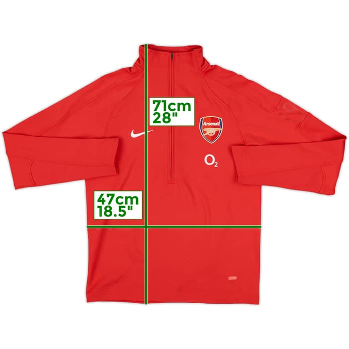 2005-06 Arsenal Nike 1/4 Zip Drill Top - 8/10 - (M)