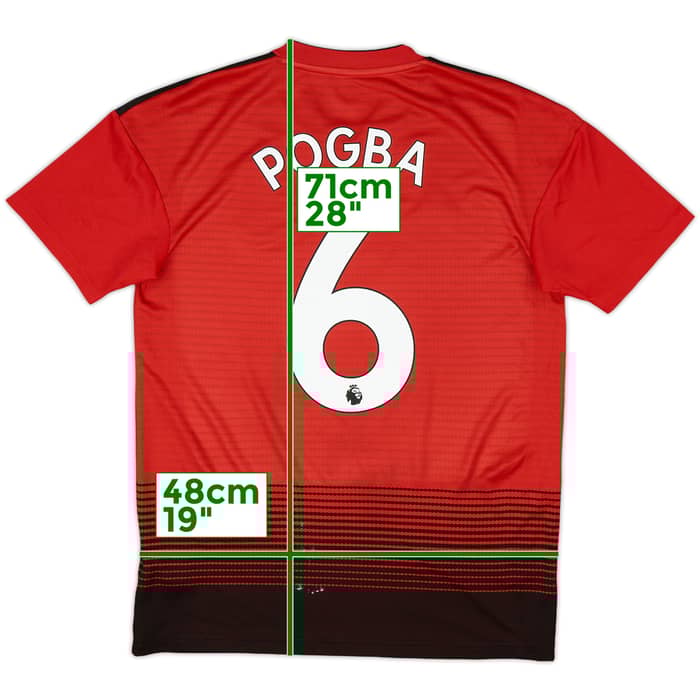 2018-19 Manchester United Home Shirt Pogba #6 - 7/10 - (S)