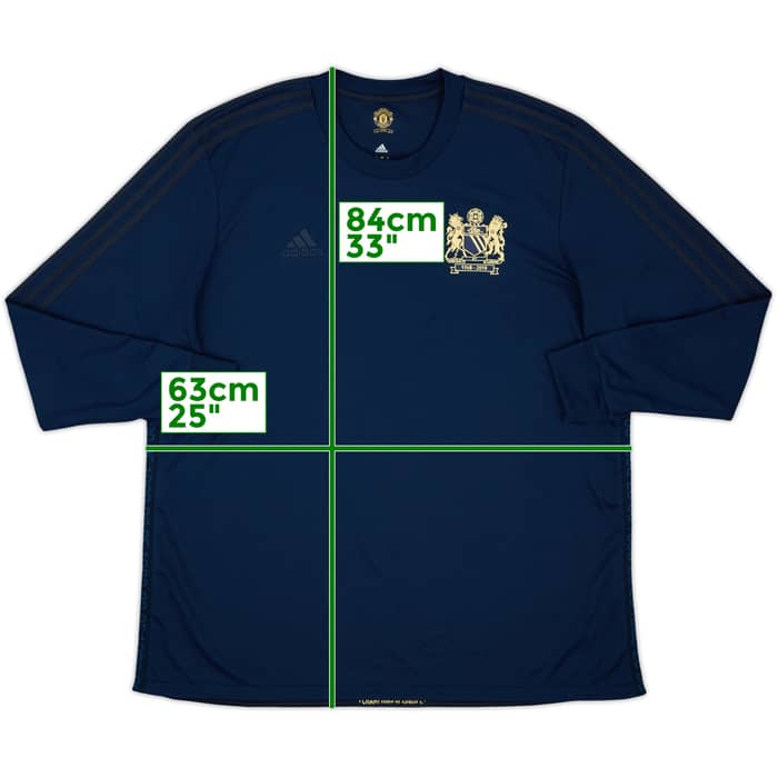 2018-19 Manchester United adidas Retro 1968 Sweat Top - 10/10 - (XXL)
