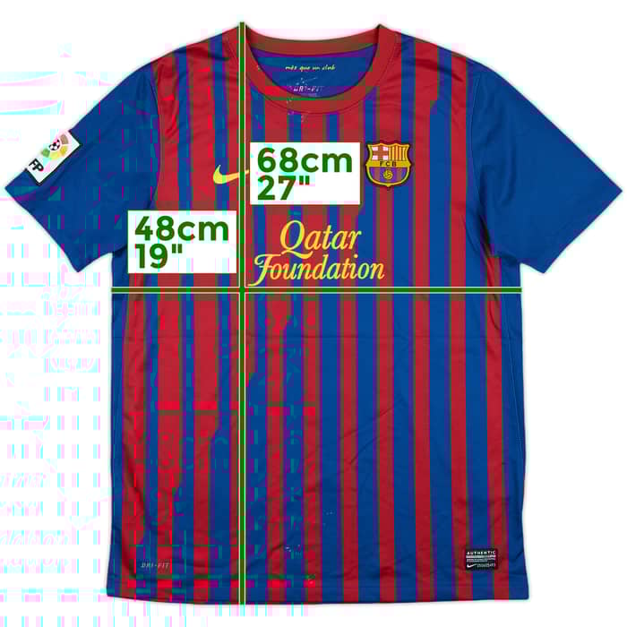 2011-12 Barcelona Home Shirt David Villa #7 - 6/10 - (XL.Boys)