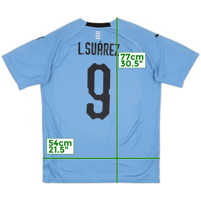 2018-19 Uruguay Home Shirt L.Suarez #9 - 6/10 - (L)